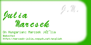 julia marcsek business card